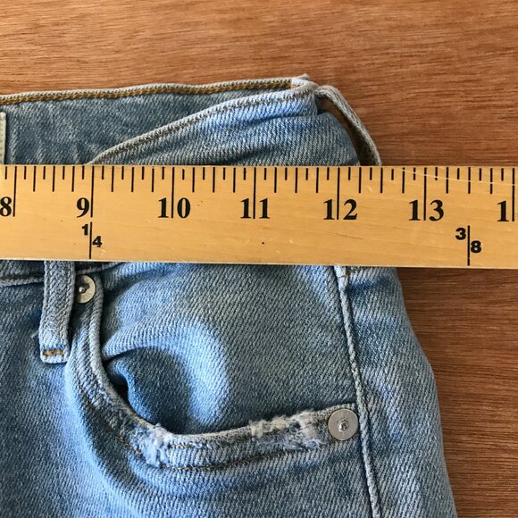 Agolde Nico Skinny Jeans Women 24 Blue Mid Rise Distressed Button Fly Stretch - Picture 11 of 14